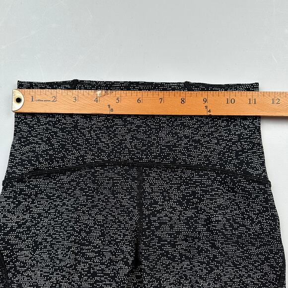 Lululemon Leggings Womens 4 Black Soundwave Train Times Crop Mesh Sporty Gym - Picture 9 of 13
